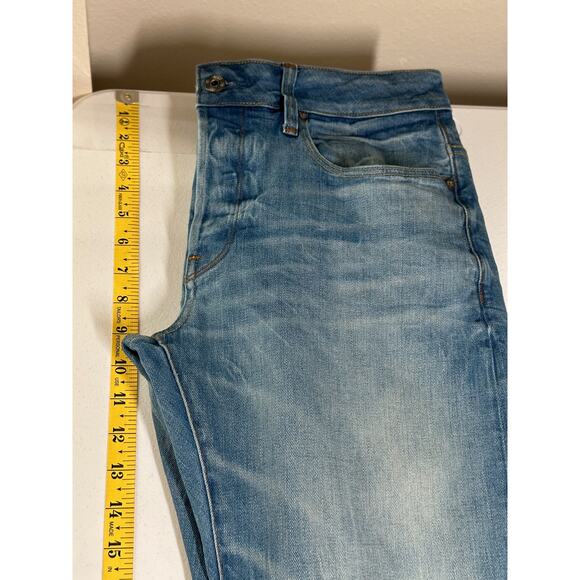 G-Star Raw Jeans Mens 32x32 3301 Straight Medium Wash Denim Stretch Button Fly - Picture 15 of 16